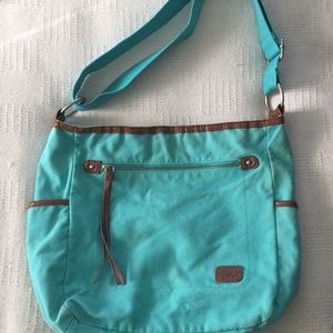 blue messenger bag